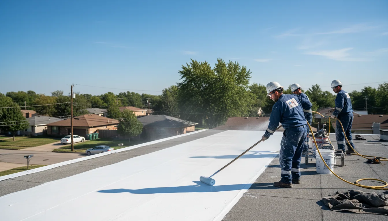 Commercial roof coating in Wills Point, TX near me